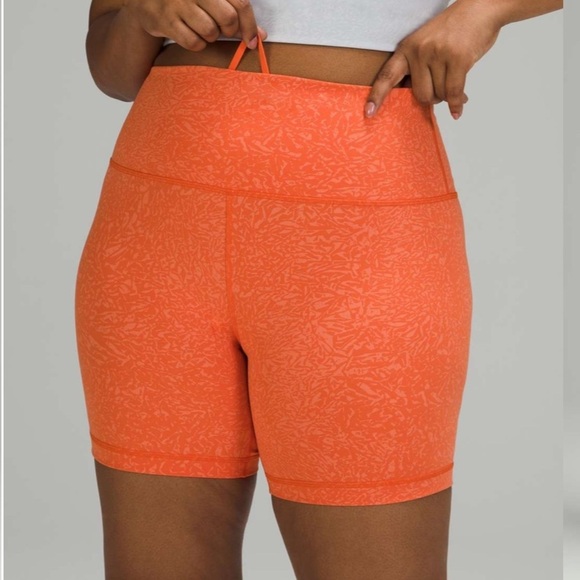 Lululemon Wunder Train High-Rise Short 6" in Crunch Warm Coral - Picture 11 of 11